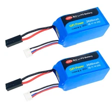 MaximalPower 2PC LiPo Battery 2600mAh HI-CAPACITY For PARROT AR.DRONE 2.0 & 1.0