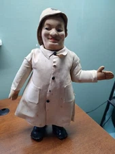 1920s 30s Allwin Oliver Hardy of Laurel & or Keystone Cop Felt Doll England 16"T
