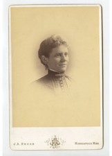 CAB CARD LADY FROM MINNEAPOLIS, MN, BY BRUSH, NAME MARGARET HAYDEN, GRAPHIC BACK