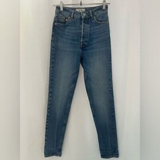 FREE PEOPLE High-Waist Straight-Leg Jeans SIZE 25