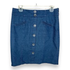 VINTAGE Y2K ERA RAMPAGE SKIRT BLUE MINI STRETCH COTTON BLEND
