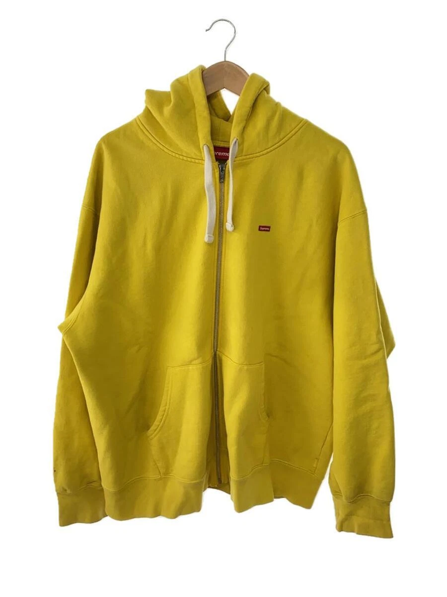 Supreme petite boîte cordon à capuche zippé coton jaune XL d'occasion