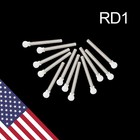12pcs Dental Mounted White Stone Polishing Burs FG Abrasion Point Polisher RD1 — photo 2