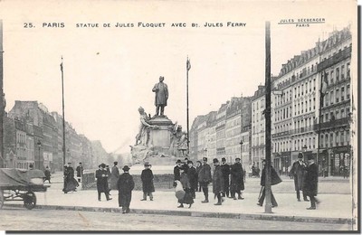 CPA 75 - PARIS - Statue Of Jules Floquet With Bd Jules Ferry