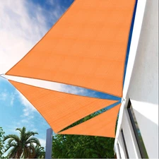 Orange Sun Shade Sail Shelter Canopy Fabric Cover for Outdoor Patio Garden Yard