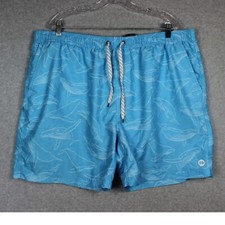 Eddie Bauer 2XL Mens Whale SPF 50 Blue Volley Swim Trunk