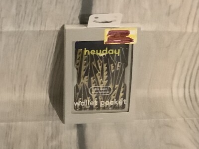 heyday Cell Phone Wallet Pocket (Art Deco Navy/Gold, Hold 3 cards, Fits Most)  
