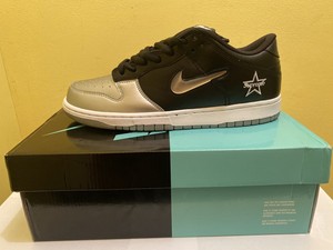 nike sb dunk low supreme jewel swoosh silver