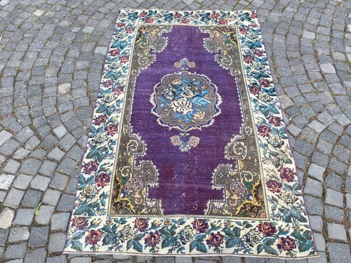 Area rug, Turkish rug, Vintage rug, Handmade rug, Wool rug Carpet | 4,4 x 7,2 ft - Picture 3 of 10