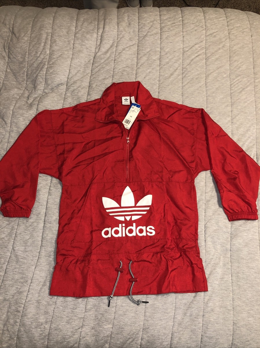 adidas Originals Windbreaker Red With Zipper