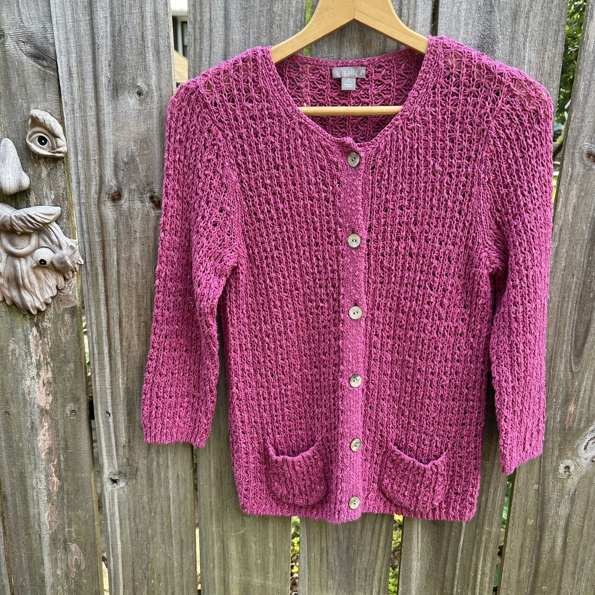 Pink top linen cardigan