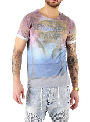 VSCT T-Shirt Herren Summer Camp Full Print Motivdruck Shirt V-5641728