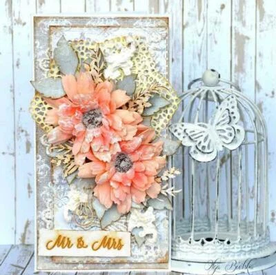 Fiori metallo taglio fustelle fai da te scrapbooking artigianato creazione stencil carta goffratura