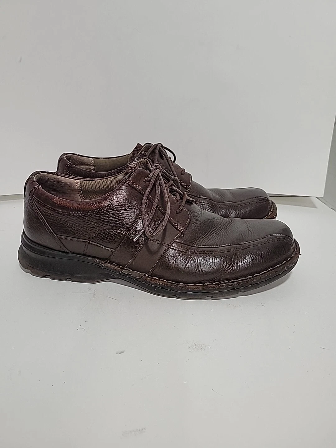 CLARKS 86235 SCARPE OXFORDS CASUAL DA UOMO IN PELLE MARRONE 11M