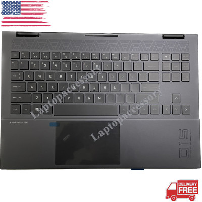 Black Palmrest Touchpad Colorful Backlit Keyboard For HP OMEN Laptop 15-EK 15-EN
