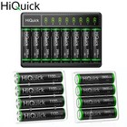 HiQuick AAA AA Rechargeable Batteries 1100 2800mAh Ni-MH / Battery Charger Lot