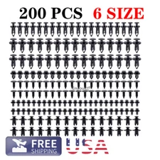 200Pcs Bumper Clips Retainer Auto Car Rivets Fastener Fender Push Pin Trim