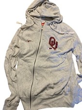 Nike Woman's Medium Gray Varsity Full Zip Hoodie Sweatshirt