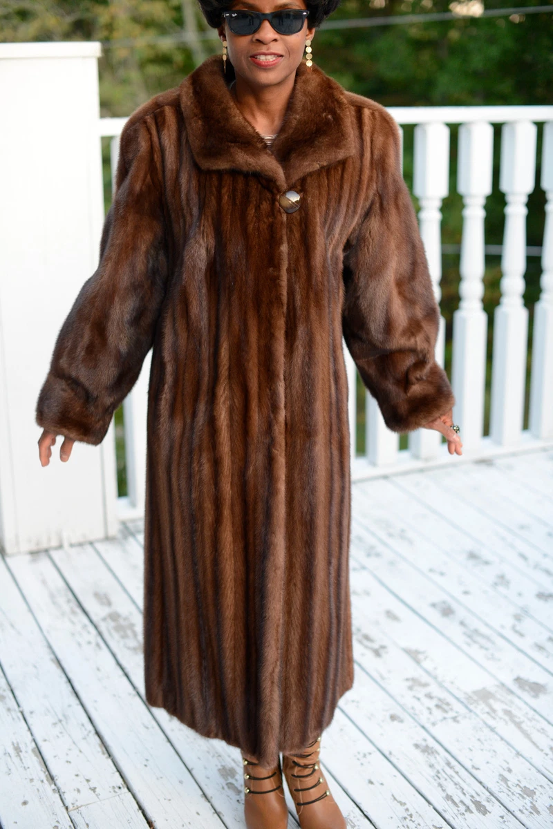 New Designer Couture demi Swing Female Full length Mink fur Coat