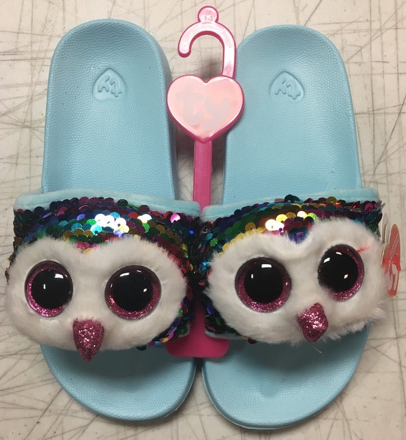 TY Beanie Boos Fashion Sequin Flip Flop Sandals with Heart Tags NEW eBay