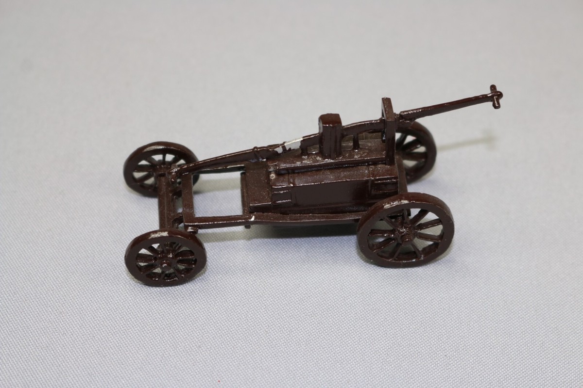 FF MODELS V3348 – Pompe à Bras Pompiers Début Siècle, Miniature 1/43, Collection Marron