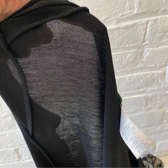 Kenzo Abito in maglia a righe floreali giungla nero medio