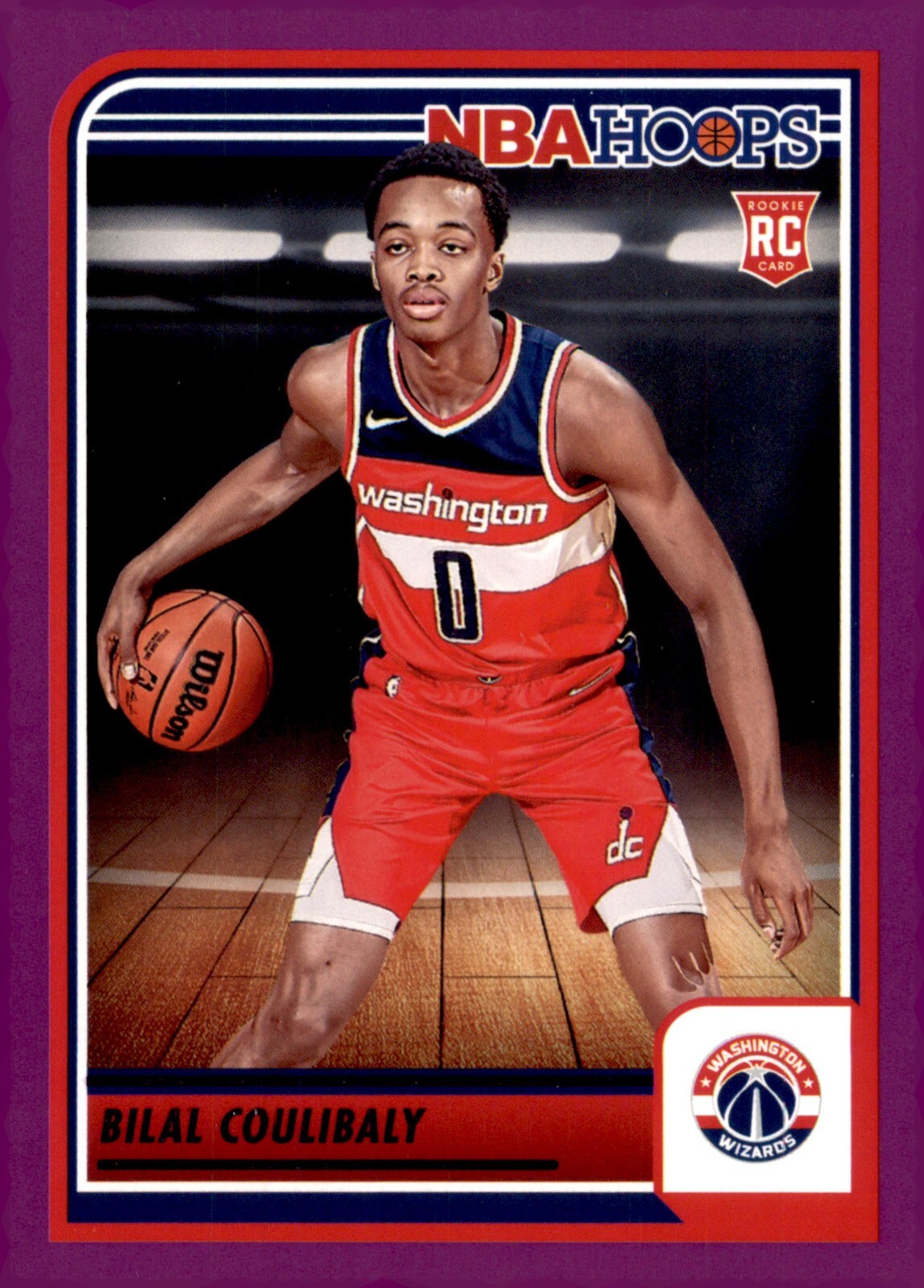 2023-24 Panini NBA Hoops Purple- Rookies Bilal Coulibaly #276 (RC)