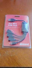 Inland Pro Mini Hub 3 Port USB 2.0 High Speed Hub 1 Mini USB 3 USB Female  