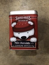 Vintage Holiday Swiss Miss Hot Cocoa Mix Tin Box Milk Chocolate Empty Clean Tin