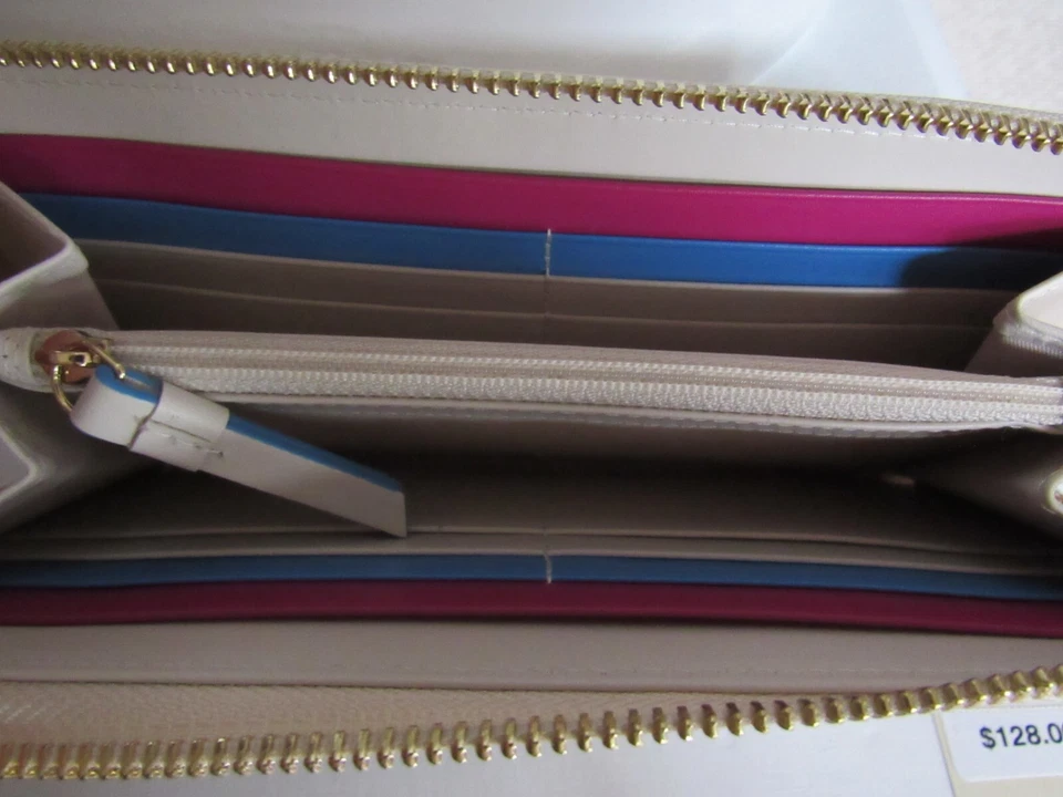 Cartera sin asas Radley London BEACH PARAGUAS grande con cremallera alrededor beige claro nueva con etiquetas $128 Foto 3 de 3