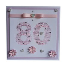 Personalised Handmade Word Art Age Milestone Birthday Card, Ur Words Colour Age
