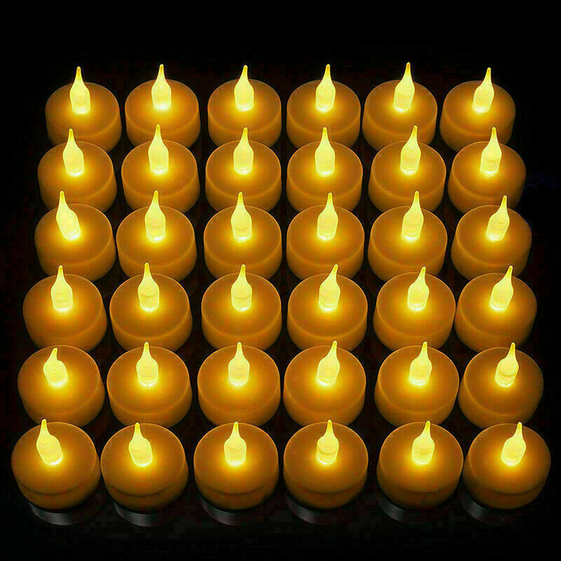 1~72x Flameless Popular brand in the world LED Candle Max 87% OFF Battery Operated Tea Lights Flickering Party Wedding