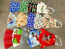 CHRISTMAS Adult Washable Face Mask Grinch Stockings Reindeer Mickey Mouse Snow