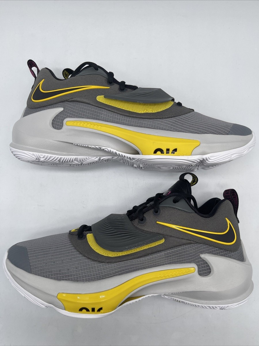 Size 8 - Nike Zoom Freak 3 Iron Gray Vivid Sulfur 2022 Size 8 - Nike Zoom Freak 3 Iron Grey Vivid Sulfur for sale  main image 3