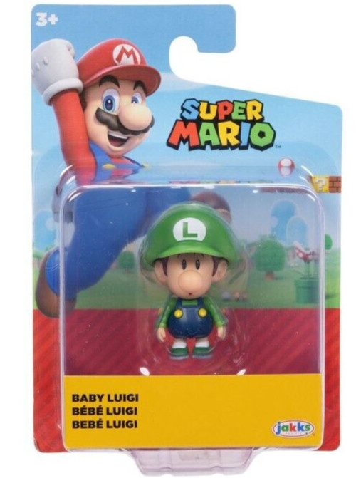 NEW Jakks 42544 BABY LUIGI 2.5 Inch Mini-Figure Super Mario Bros Nintendo toy