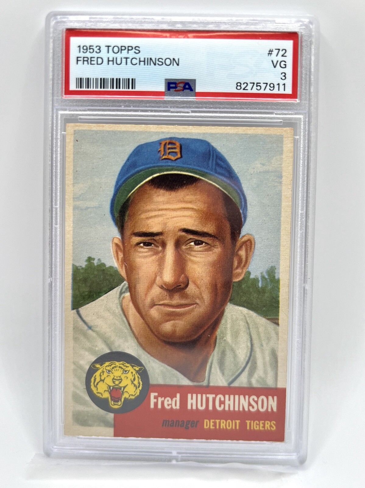 1953 Topps - #72 FRED HUTCHINSON - PSA 3