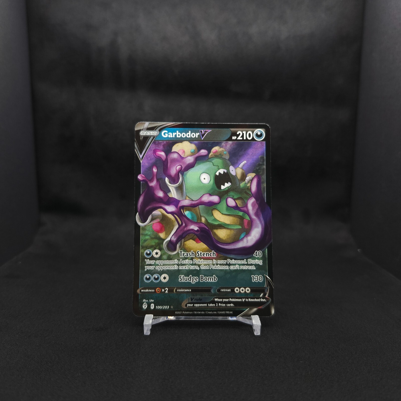 Garbodor V 100/203 Ultra Rare Foil Evolving Skies Pokémon TCG Near Mint NM