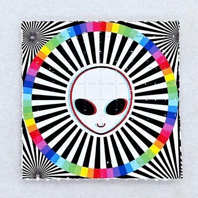 Alien Blotter Art Psychedelic Art LSD Acid Art 100 Tab Sheet Gift