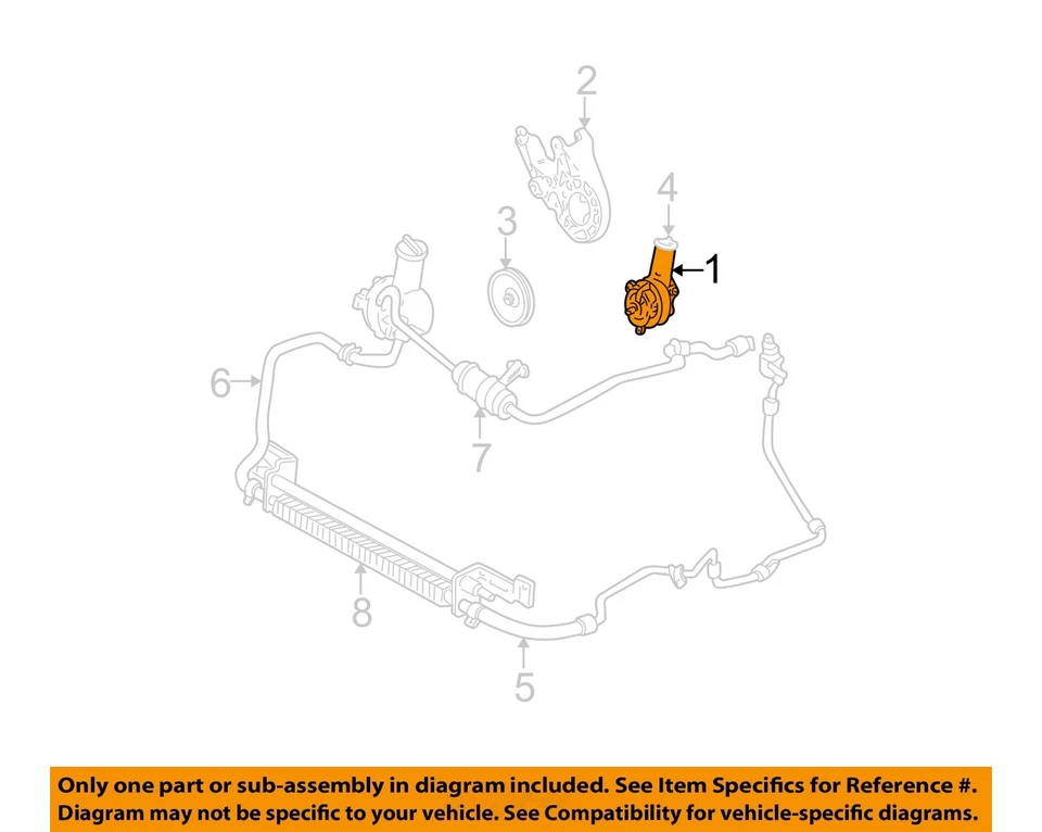 Used Power Steering Pump fits: 2003 Ford Taurus OHV Grade A - Image 3 of 4
