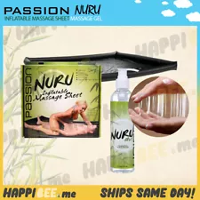 Nuru Massage Inflatable Vinyl Sheet🍯Spill Proof Oil Passion Lube Gel Friendly