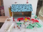 Vintage OHIO ART Tin Litho Rolling Acres Farm & Animal #198 Set w/Box