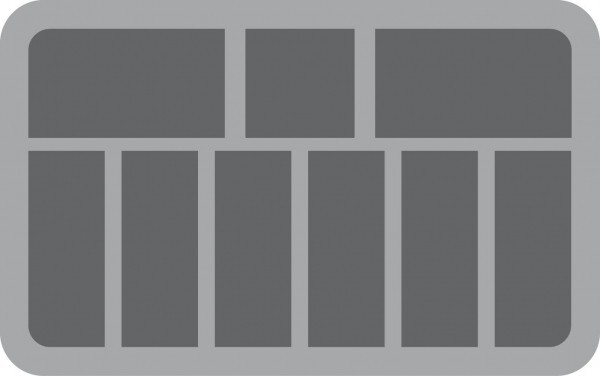 Thumbnail - Feldherr Half-size Schaumstoff 50 Mm 9 Fächer Schwertträger