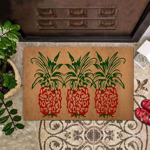Pineapple Letter Printed Door Mat Non Slip Dirty Door Carpet Entrance Front Mat - Picture 13 of 24