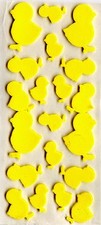 Foam Easter yellow chic 100 stickers, 5 sheets.