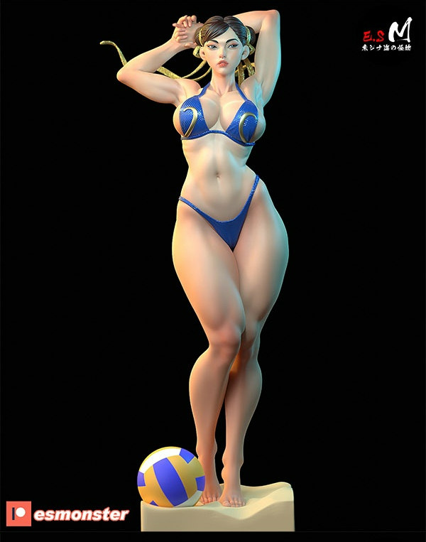20cm Chun-Li Figure – 12K Resin Handmade & Hand-Painted Street Fighter Statue