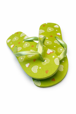 Mädchen  Herz Print Flip-Flops   Strand & Reisesandalen, Kindergrößen