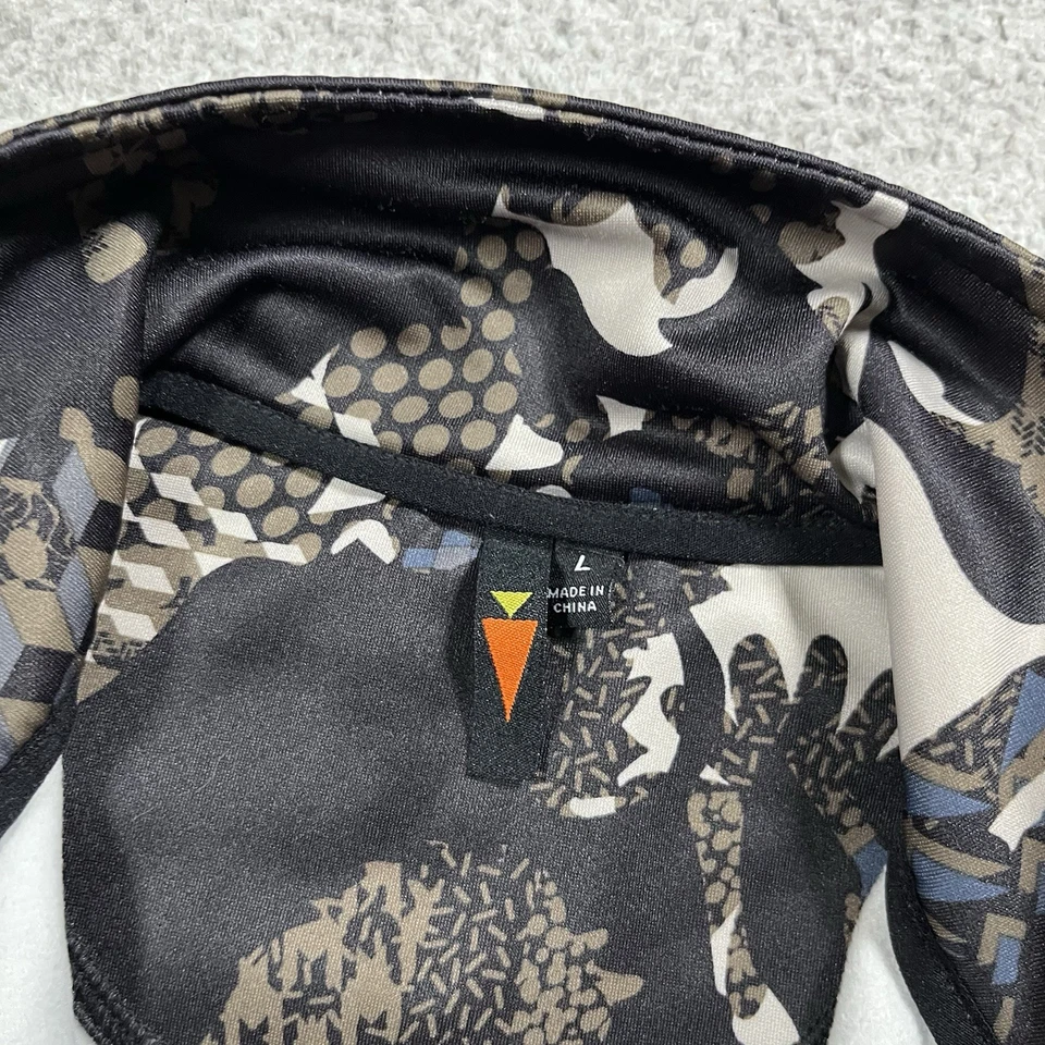 Kerrits 1/4 Zip Pullover Womens L Brown Riding Horse Print Equestrian Top Jacket - Image 3 of 4