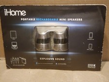 iHome Portable Rechargeable Mini Speakers iHM76GX MP3 Line-in NEW Free-shipping