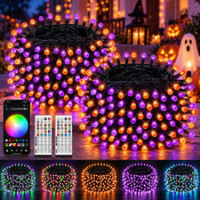 Color Changing String Lights 75 Ft RGB LED App Remote Control Halloween