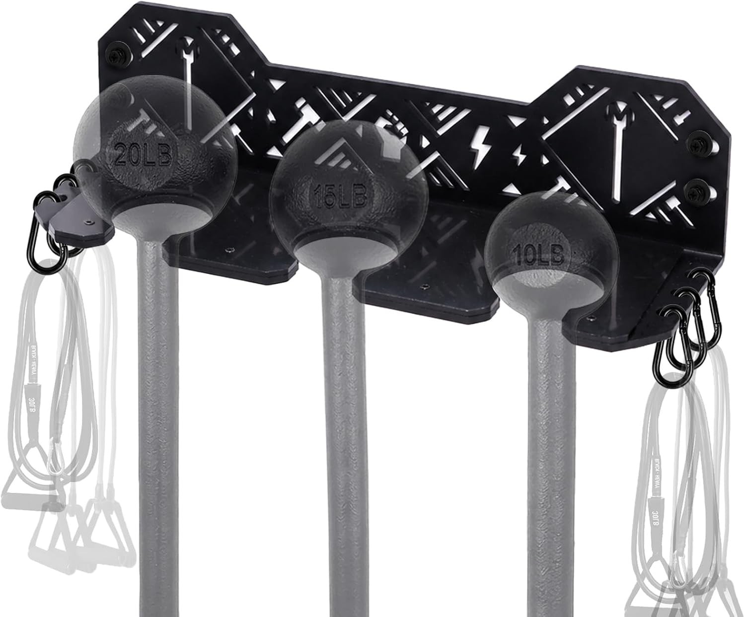 Macebell Storage Rack Heavy-Duty Wall Mount Holder 5.75mm Solid Thick Steel for